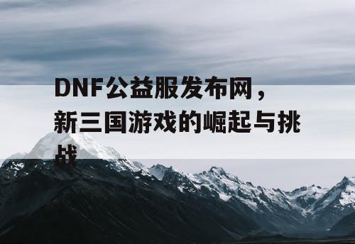 DNF公益服发布网，新三国游戏的崛起与挑战