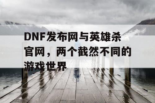 DNF发布网与英雄杀官网，两个截然不同的游戏世界