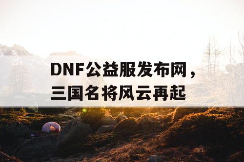 DNF公益服发布网，三国名将风云再起